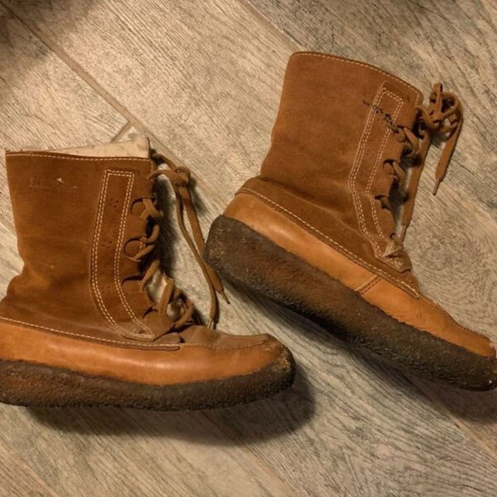 1978 LL BEAN Suede & Lambskin Women’s Mukluks, Size 8B